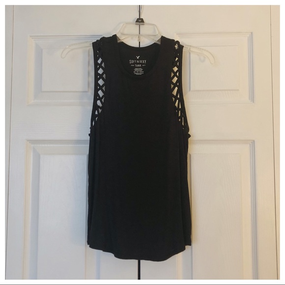 ⭐️AEO S&S Black Tank Top⭐️ - Picture 1 of 6